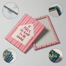 1pc Pink Stripes It Feels So Good To Be Home Wall Art Picture Cute House Quote Prints Canvas Paintings Cozy Inspirational Posters Decor For Bedroom Living Room Decoration Gift For Pet Lovers Unframed / Framed/Wooden Poster Hanger - Pattern - View 2