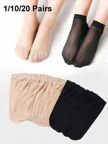 1/10/20 Paar einfarbige, bequeme kurze Socken für den Alltag, Damen- und Herren-Accessoires, Knöchelsocken, Bootssocken, günstige Kleidung, Y2K, süß, sportlich, lustig, Schuhe, Geschenk, Damen-Quastensocken - Verschiedenfarbig - Übersicht 2