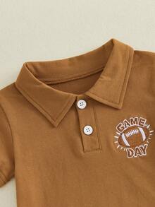 Baby Boys Polo Co-Ords - 棕色 - 查看 5