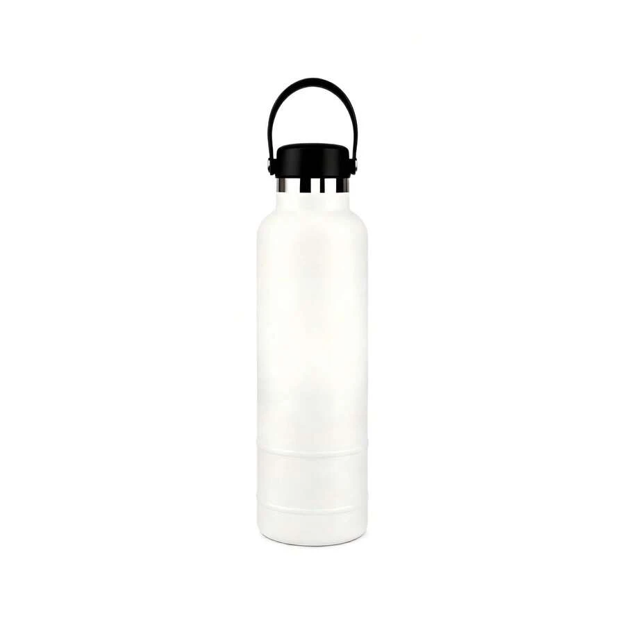 Termo Portátil de Doble Pared de 20 oz/600ml con Correa - Blanco - Ver 1