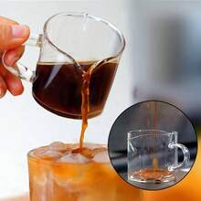 2 juegos de tazas de expreso, vasos de doble extremo de 4 onzas, tazas de crema con asas, tazas de leche de vidrio transparente, accesorios de mquina de expreso, para leche, caf, t, jarabe - Por supuesto - Ver 3
