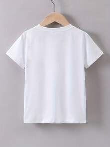 Camiseta de manga corta para niñas con estampado "Axolotl montando un capibara" para el verano - Negro - Ver 11