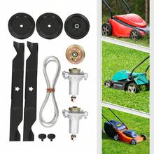 Complete Mower Deck Service Kit, Rustproof Steel Aluminum Mower Parts Compatible YT3000 YTS3000 PB195H46YT - A Set - View 3
