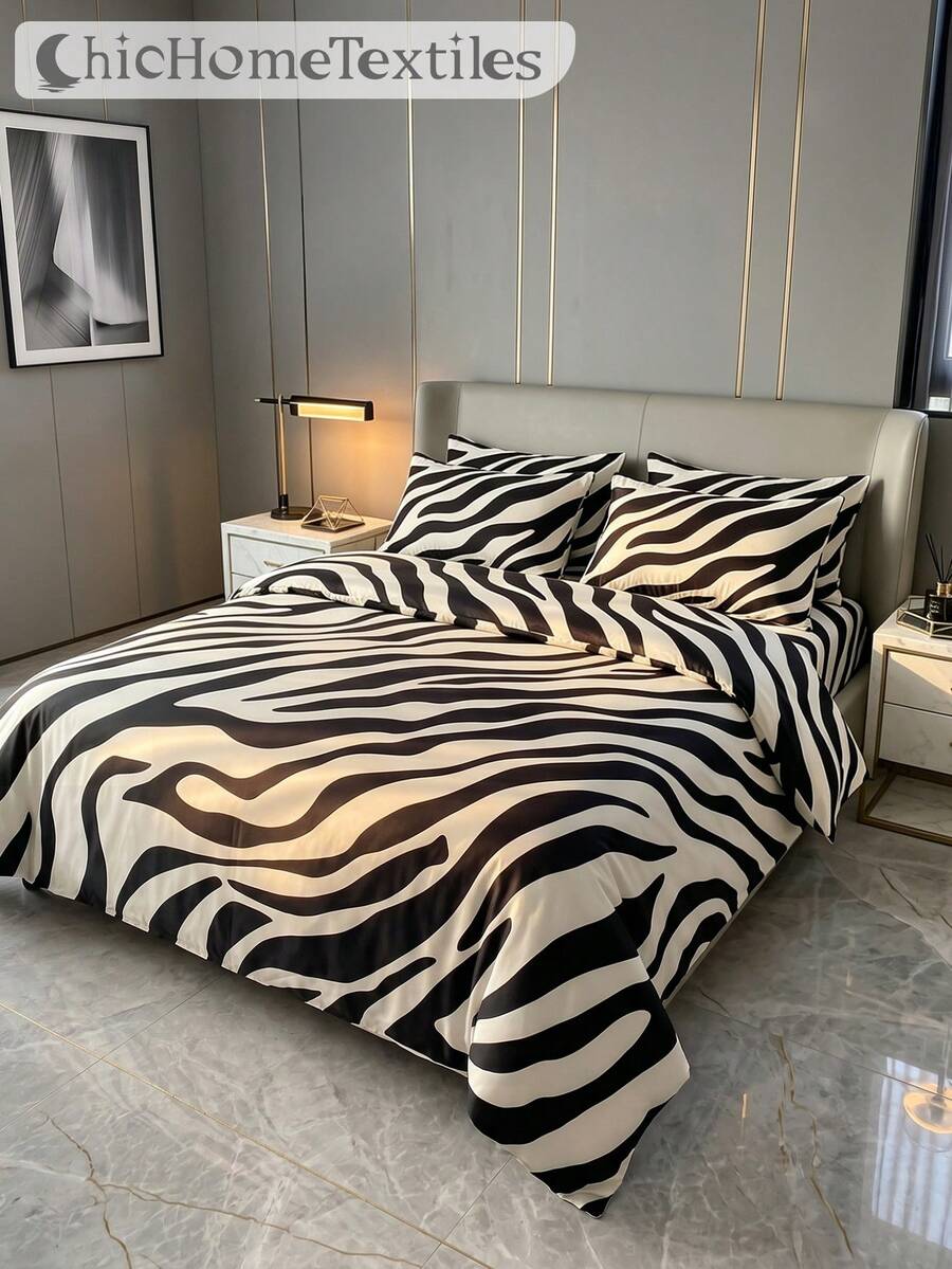 2/3件套床上用品套裝（1件被套 + 1/2件枕套，不含填充物），被套套裝，透氣舒適，柔軟抗起球，適用於單人/雙人/Queen/King尺寸床鋪，四季通用，可機洗，房間裝飾，返校季