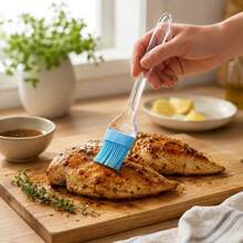2pcs-6pcs Random Color Silicone Spatula And Basting Brush Set, Clear Handle Kitchen Utensil Tools For Baking, Cooking, Mixing, Scraping, Sauce Brushing, BBQ And Home Kitchen Use - Random Color - View 7