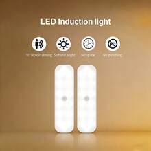 VOLACI LED 智慧感應燈，適用於臥室床邊、衣櫥、走廊夜間照明，人體感應燈，臥室照明，衣櫃燈，極簡風燈具，現代照明，LED，紅外線感應，USB 供電燈，居家 - 3pcs - 查看 3