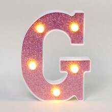 16cm 白色發光 A-Z LED 字母燈,電池供電,臥室裝飾字母夜燈,婚禮裝飾,生日派對裝飾,女孩房/兒童房裝飾字母燈,節日居家酒吧裝飾字母燈,字母燈 - 深粉紅色 - 查看 31