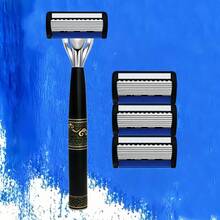Brand New 7-Story Shaver Sturdy Metal Razor For Men/Lady Featuring A Non-Slip Handle | Precision Blade For Shaving, Works With Replacement Blades - Perfect For Beards, Mustaches, And Facial Hair - Safety Tazor + Blade - View 14