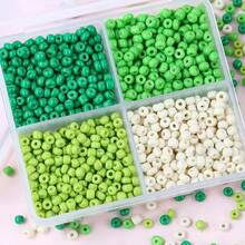 3mm Glass Beads Material Kit 4-Compartment Rainbow Multicolor Seed Beads Set, Handmade DIY Bracelet Necklace Jewelry Making Combination Set, Suitable For Summer Beach Creative Handmade DIY Beaded Bracelet Loose Beads Jewelry Accessories - Multicolor - View 7
