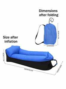 One Inflatable Sofa (Including Storage Bag), A Nap Folding Bed, Camping Lounge Chair, Wear-Resistant And Scratch-Resistant, Easy To Carry, Suitable For Pool Accessories, Camping Equipment, Garden Leisure, Inflatable Pool Supplies. - Multicolor - View 3