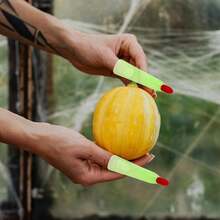 10pcs/1set Kuku Palsu Bercahaya Halloween Bentuk Cakar Jari Penyihir, Perlengkapan Seni Kuku Pesta Zombie, Cocok untuk Riasan Cosplay - MultiWarna - View 2