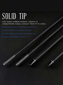 SOUGAYILANG Ultra-Light Carbon Fiber Trout Rod, Suitable For Sunfish/Bass - Solid Tip & Ceramic Guides 1-7g Lure Weight RF Action, High-Strength Reel Seat - Sensitive For Beginners & Stream Anglers, Enjoy Fishing Fun - Black - View 6