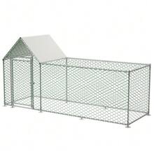 Run With Safety Lock And Waterproof PE Cloth, Metal Small Animal Enclosure For Chickens, Rabbits And Other Small Animals - 1*1+2m - View 9