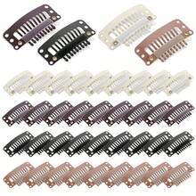 20 piezas de clips para peluca con almohadilla de goma, clips para peluca mejorados de 9 dientes cómodos, adecuados para coser en pelucas, fijar peines de peluca, clips para cabello de peluca, adecuados para mujeres de tamaño pequeño, clips para peluca y accesorios, utilizados para extensiones de cabello de peluca DIY - Clips BB de 9 dientes - Ver 1