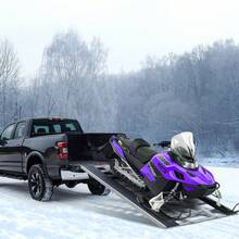 Tri-Fold Loading Ramp, 85 X 54 In, Non-Slip Aluminum Trailer Ramp With Compact Design, Easy Storage, 1500 Lbs Weight Capacity, For Snowmobiles, ATVs, Tractors, Lawn Mowers, Carts, Motorcycles - 85 x 54 in - 查看 9
