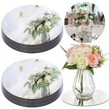 4pcs Acrylic Round Mirror Stickers, Non-Glass Round Mirror Self-Adhesive Mirror Stickers, Easy-Tear Stickers, Removable Decor, Suitable For Living Room, Bedroom And Office, Waterproof And Corrosion-Resistant, Can Be Used For Home Wall Decor Or Wedding Table Centerpiece Decor, Personalized Sticker Mirror Wall Stickers, Room Decor, Wall Mirror, Room Home Decor, Bathroom Decor, Living Room Decor - Round - View 1