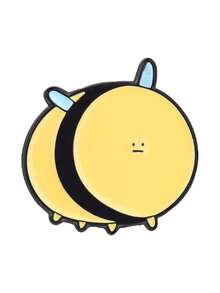 Cute Bee Enamel Pin, Kawaii Round Brooch, Adorable Accessory For Clothing & Bags, Perfect Gift Idea - Yellow - View 10