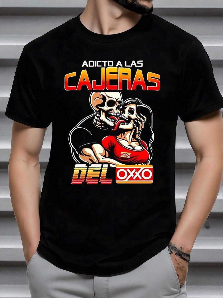 Playera para hombre manga corta - Negro - Ver 1