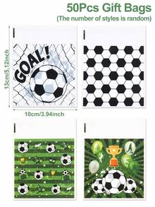 100pcs Football Themed Gift Bags, Self-Sealing Bags Suitable For Birthday Party Favors, Baby Shower Decorations, Gender Reveal Cookies, Football Themed Treats, Baby Shower Decor, Welcome Baby Shower Supplies, Baking Packaging, Football Game Day Decorations, Football Themed Birthday Party Decor, Baby Boy Party Supplies, Football Print Plates For Sports Events, 1st Birthday Gifts - Football - View 14