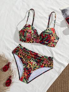 New Arrival European & American Style Women Solid Color Underwire Bikini Set Vacation Beach Summer - Multicolor - View 5