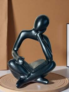Abstract Reading Thinking Pose Figurine, Elegant Home Decor For Study, Office Desk, Also Great Gift For Christmas, Halloween, Back To School - 1 - View 13