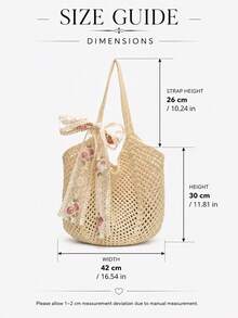 Bolso de malla, bolso de hombro plegable informal para mujer, bolso de picnic, impermeable, plegable, bolso esencial, bolso de compras multifuncional. - Neón/Fluorescente - Ver 10