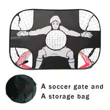 1pc Portable Soccer Goal, Foldable Outdoor Training Goal, Target Cloth, Soccer Training Tool, Dual-Use Soccer Goal - Multicolor - View 5