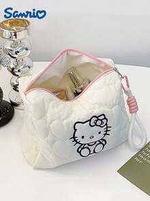 SANRIO 1 pieza Bolsa de almacenamiento de gran capacidad con licencia oficial de   , bolsa de maquillaje suave y transpirable, organizador de cosméticos multifuncional, bolsa de aseo, organizador de accesorios, bolsa de almacenamiento para viajes, adecuada para organización del hogar y viajes, estilo de dibujos animados lindo, regalo de cumpleaños y festividades para mujeres, novias, fans - Multicolor - Ver 9