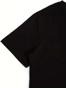 Summer T-Shirt For Outdoor Use, Comfortable Fit, Round Neck, Short Sleeve, Lightweight And Breathable, Suitable For Daily Use And In All Seasons - Black - View 3