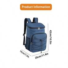 1pc Simple And Stylish Large-Capacity Outdoor Camping, Picnic Insulated Cooler Backpack, Hiking Backpack - Multicolor - View 3