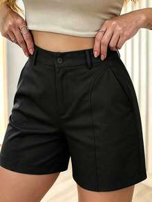 Women's Summer Outdoor Casual Shorts, Easy To Match Sports - Black - View 1