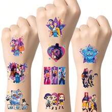 25 Sheets/1 Pack Of Cartoon Demon-Hunting Witch Group Sticker K-Pop High-End Colorful Cartoon Anime Graffiti Creative Sticker(Style Sent At Random) - Multicolor - View 3