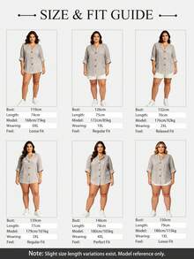 Camisa de botones delantera de unicolor para mujer de talla grande, primavera - Albaricoque - Ver 7