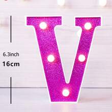 16cm 白色發光 A-Z LED 字母燈,電池供電,臥室裝飾字母夜燈,婚禮裝飾,生日派對裝飾,女孩房/兒童房裝飾字母燈,節日居家酒吧裝飾字母燈,字母燈 - 深紫色 - 查看 40