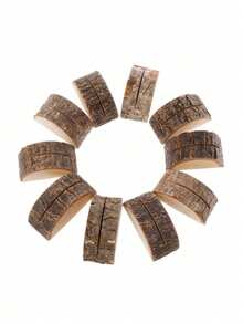 1/5/10pcs Wooden Table Number Holders, Rustic Style Table Card Holders, Can Be Used For Name Cards, Food Labels, Party And Wedding Table Signs, Memo And Photo Clips, Desktop Decoration, Rural Style, Desktop Decoration, Rural Style, Fall Home Decor, Room Decor, Room Decor For Women - Multicolor - View 2