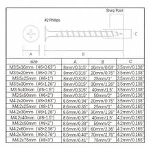 100入黑色高強度M3.5、M4.2自攻螺絲 - 粗牙平頭，適用於乾壁與木工 - 100PCS - 查看 11