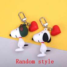 SNOOPY 1件 2026新款史努比吊飾，適合掛在包包、鑰匙、背包及其他裝飾配件上，送給親友的小禮物、驚喜與禮品（隨機款式） - 彩色 - 查看 6