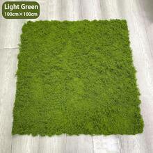 Tifaealis Light Green Artificial Moss Panel 1m X 1m (39.37" X 39.37"), Seamless Faux Moss Mat For DIY Green Walls, Photography Backdrops, Event Decoration, Home & Commercial Decor - 青檸色 - 查看 12