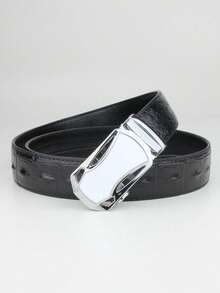 1pc New Model Business Premium PU Leather Belt, Suitable For Holiday Gifts, Essential For Work Commute Outfit - Multicolor - View 6