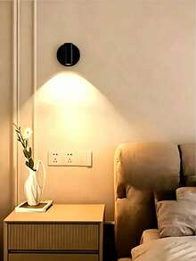 Guanova 1件 LED充電式壁燈,磁吸式聚光燈,畫作燈,夜燈,床頭閱讀燈,護眼臥室夜燈,可調亮度,無線免鑽孔,360°旋轉觸控,充電電池,適用於臥室、房間、客廳、走廊、床頭、浴室、樓梯,電池容量500mAh - 彩色 - 查看 13