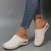 Hollow Out Wedge Sandals, Comfortable To Wear, Suitable For Long-Term Use Such As Work And Shopping - White - View 5