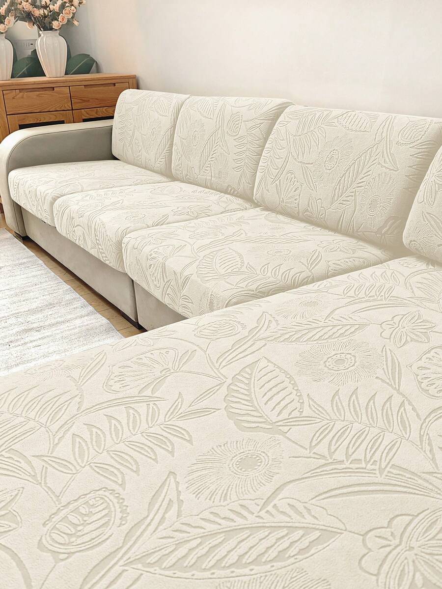 1 buah Sarung Bantal Sofa Jacquard Elastis Warna Polos, Dapat Dilepas, Dapat Dicuci dengan Mesin, Untuk Sofa Kecil, Cocok untuk Ruang Tamu, Sarung Bantal Sofa Poliester, Penutup Sandaran Sofa