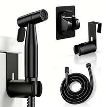 2 Drill-Free Installation Options, Including Toilet Sprayer Set, Handheld Toilet Sprayer With Dual Brackets And Flexible Hose - Spray Gun Kit - View 2