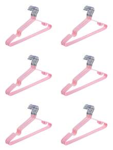Set de 10/20/40/60/100 piezas de perchas recubiertas antideslizantes, elegante percha de lujo de color Morandier para el hogar - Rosa - Ver 23