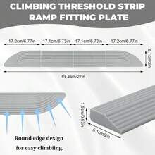Türschwellen-Rampe Für Saugroboter (68,6 X 5,1 X 1,6 Cm) – Steighilfe Für IRobot,  & , Ideal Für Stufen, Kanten & Teppichübergänge, Rutschfeste Unterlage Für Reibungslose Navigation Im Haushalt - A - Übersicht 3