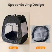 360-Degree All-Around Breathable Pet Cage Polyester Fabric Square Pet Playpen Foldable Handheld Storage Portable Small Pet Cage Indoor And Outdoor Cat, Dog, Rabbit, Hamster Pet Tent Play Cage - one-size - View 5