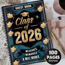 1pc 2026 Graduation Guest Book & Commemorative Photo Album - Class Sign-In Guestbook With Blessings, Lined Pages, Suitable For Students, Alumni, Teachers - Graduation Commemorative Gift, Blessing Collection, Easy To Sign (Gift) - G - View 6