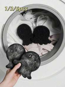 1/3/6 piezas Bolas quitapelos para mascotas, Bolas de lavandería esponjosas - Antiadherentes, reutilizables y duraderas, recolector de pelusa, mantienen la ropa y la ropa de cama libres de pelos, juego de bolas quitapelusa, lindo recolector de pelos de perro y gato - Multicolor - Ver 1