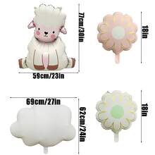 Baby Shower Balloons, Suitable For Gender Reveal Parties, Birthdays, And Children's Parties With A Neutral Style Decoration, Holiday Balloon Decoration Accessories, Welcome Party Layout Props - Lamb - View 11