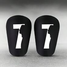 No.7 Face Shadow - Football Training Accessory Set, Long Striped Socks + Printed Pads Combination, Lightweight Outdoor Sports Accessories, Suitable For Field Training Activities - Face #7 - View 4